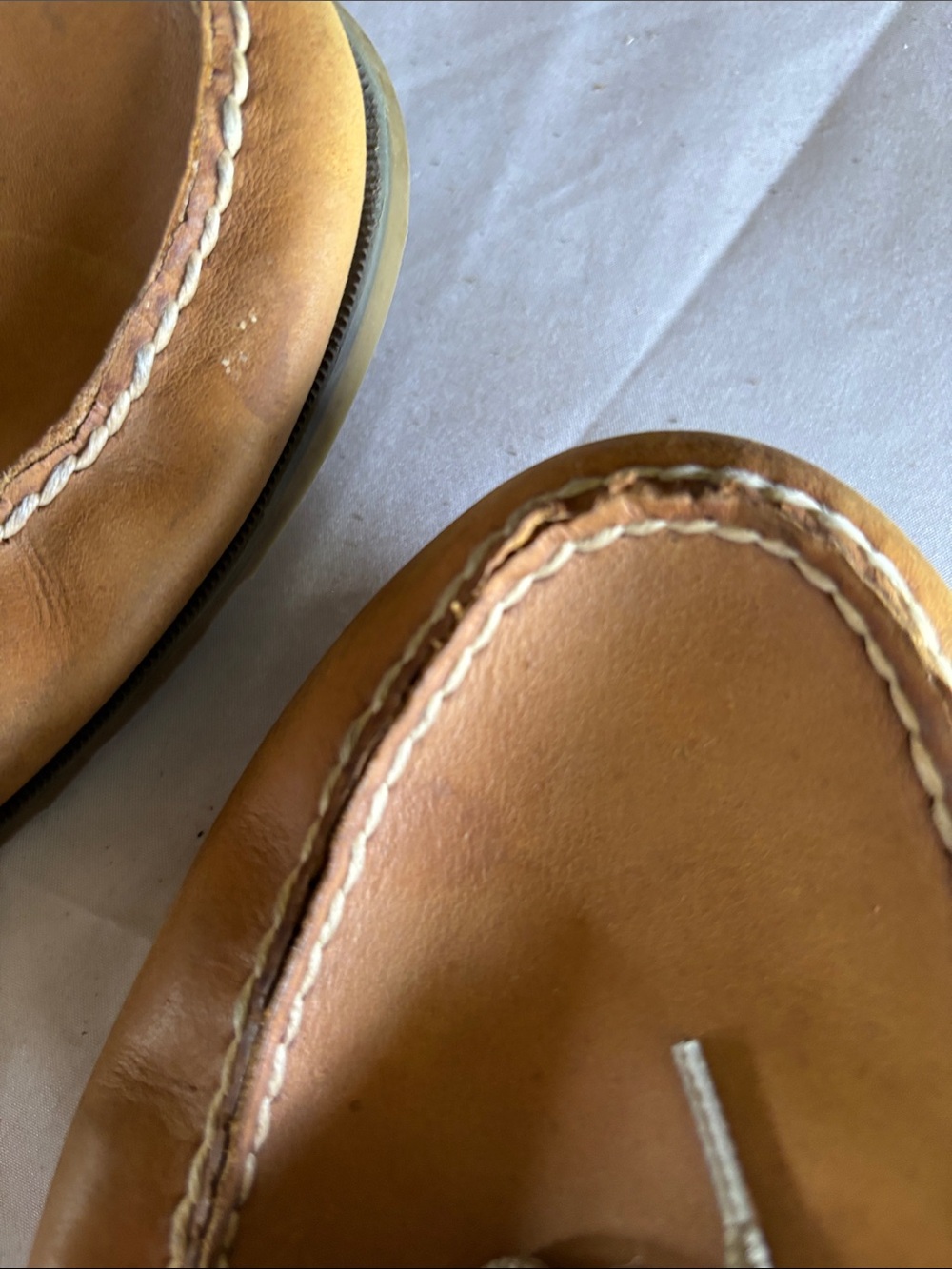Sperry Men’s Cognac Leather Boat Shoes - Picture 5 of 13